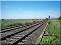 Road, rail and landing strip near Durham tees Valley Airport in Eaglescliffe West Ward