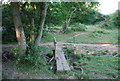 Greensand Way crosses a footbridge, east of Dale Farm in TN14 6LU