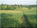 Footpath through valley to Boughton Church in ME13 9NB