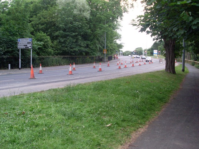 Road works east of Stanley Park in FY3 8NP