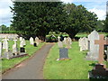 Churchyard, church of St. Peter and St. Illtyd, Llanhamlach in LD3 7BS
