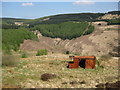 Railway carriage on top of mountain in Cwm Clydach Community