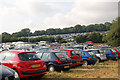 Glastonbury Festival - E1 carpark looking north in BA4 4NX