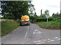 Fuel tanker heading for Shute, at Shute Cross in EX5 5AH