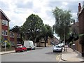 Abbeville Road, Clapham, with shops in the distance in SW4 8LB