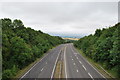Evening view of the A505 from road bridge in SG5 3FL