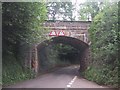 Railway bridge over the road by Washford in TA23 0PG