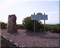 Blackhills Quarry entrance - modern standing stone in AB12 3LR