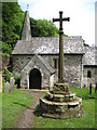 Culbone church and cross in TA24 8PQ