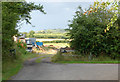 Track to Field Farm looking northeast from Lower Green in CV23 8DD