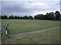 View SE across playing fields in Bush Hill Park in EN1 1YF
