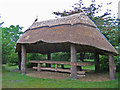 Furzey Gardens: Thatched shelter in SO43 7PE