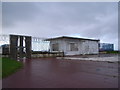 Disused buildings at Morecambe Pier in LA4 4DD