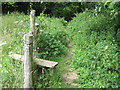 Footpath junction near Forge Wood in TN3 9JD