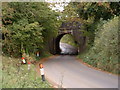 Eastern side of the railway bridge in SN15 4LP