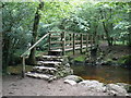 Footbridge, across the River Bovey in TQ13 9LH