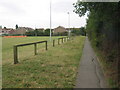 Footpath beside Chestfield Rugby ground in CT5 3QG