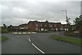 Roundabout amid new housing in Lowton in WA3 2PF