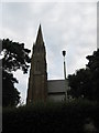 The tower and steeple, St Johns Church, Redhill Surrey in RH1 6HZ