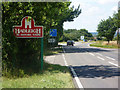 Hadleigh town sign on the A1071 in IP7 6BG