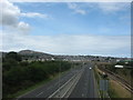 View north from the Cytir Road bridge in Holyhead Community