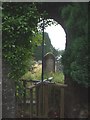 Rotating gate into Lledrod churchyard in SY23 4JW