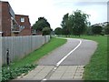 Exwick playing fields: footpath and cycletrack skirting the fields in EX4 2HZ