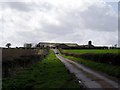 Minor road and farm buildings, west of Longstock in Test Valley District
