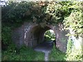 Footpath under the railway, Llanbadarn Fawr in SY23 3SJ