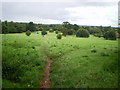 Footpaths across open land east of Oaken in WV8 2HN