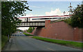 Railway bridge over Adswood Road, Cheadle Hulme in SK7 3JY
