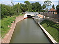 View east from the new canal bridge towards the new B2133 road bridge in RH14 0SJ