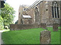 Looking towards the church porch at St Mary, Adderbury in OX17 3NF