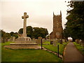 Winkleigh: parish church of All Saints and war memorial in EX19 8UA
