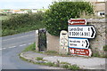 Road signs old and new in TR19 7RQ