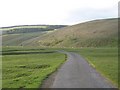 Unfenced road beside the Bothwell Water in TD11 3SR
