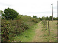 Path beside the railway line in NR13 3DY