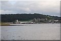 Looking south towards Conwy Castle from Deganwy in LL31 9TY