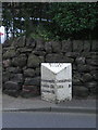 Wetley Rocks milepost - detail in ST9 0AL