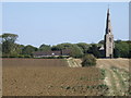 View towards Brington church in Brington and Molesworth