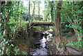 Bridge over a small stream, Forge Wood in TN3 9JD