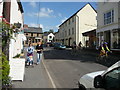 Dulverton : Bridge Street & Cyclists in TA22 9EA
