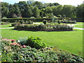 Formal garden in St Oswald's Park in DL5 5BW