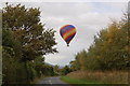 Balloon over the B4221 near Crow Hill in HR9 7TX