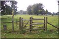 Footpath junction on the High Weald Landscape Trail in Benenden