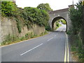 Pulborough: A283 Stopham Road railway bridge in RH20 1DP