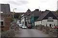 Clun Bridge and church in Clun