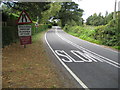 Marehill: A283 approach to Wickford Bridge in RH20 2DT