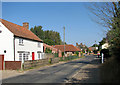 View north-east along Beccles Road in NR14 6RN