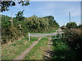 Trent Valley Way crossing Church Lane in Besthorpe